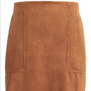 Vegan Suede Mini Skirt